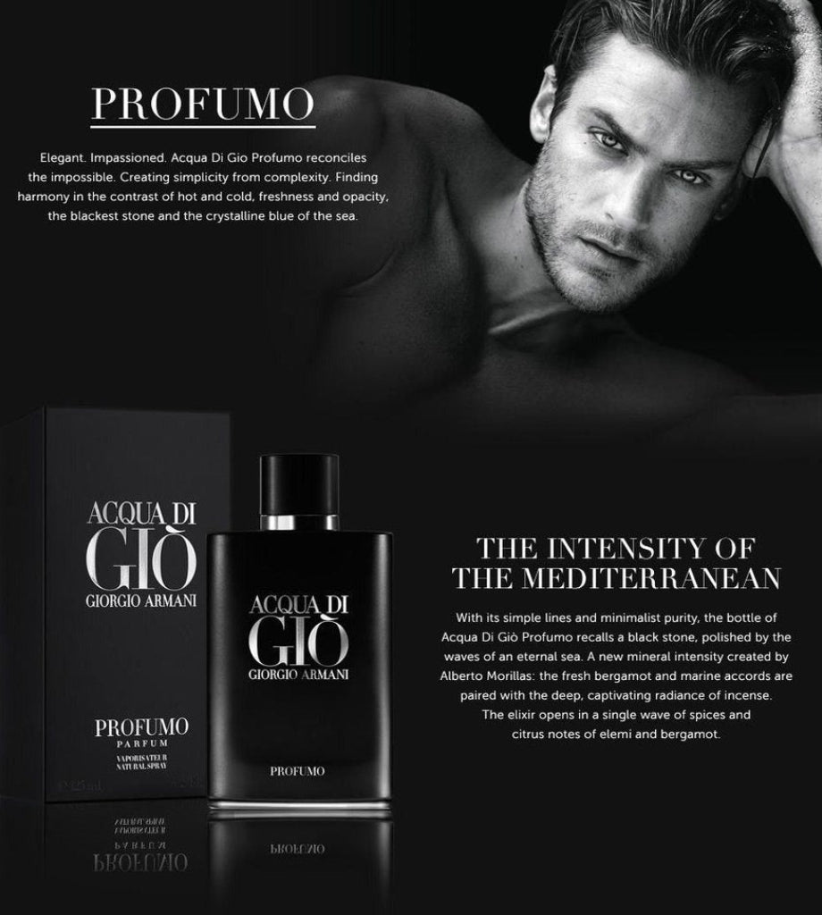Acqua Di Giò Profumo – 2.7 oz / 80ml Parfum Cologne for Men